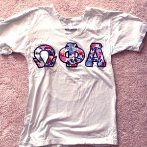 Omega Phi Alpha Lettered T-shirt